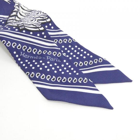 Hermes LES ZEBRES Twilly 063265S Scarf Muffler - Picture 2 of 3